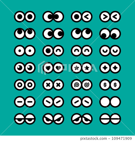 Simple eye illustration set (28 types) 109471909