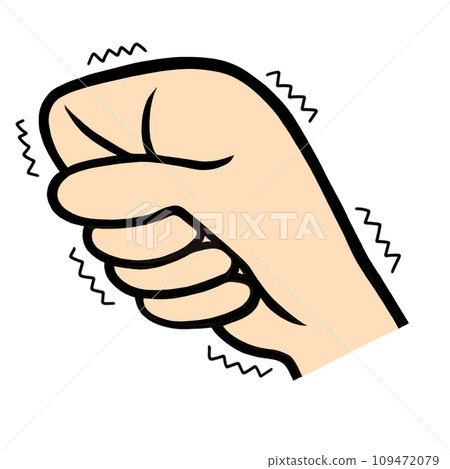 Illustration of a trembling fist Illustration of a trembling fist 109472079