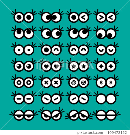 Simple eye illustration set (28 types) 109472132