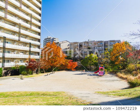 住宅區公園的秋景 住宅區公園的秋景 109472219