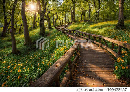 panorama of beautiful countryside, landscape panorama of beautiful countryside, landscape 109472437