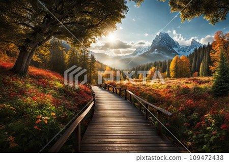 panorama of beautiful countryside, landscape 109472438