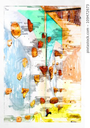 sketch bouldering bouldering wall wall wooden hold climbing gym bouldering gym 109472673