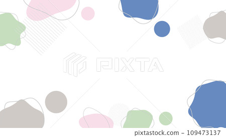 彩色抽象液體形狀的向量插圖集 109473137