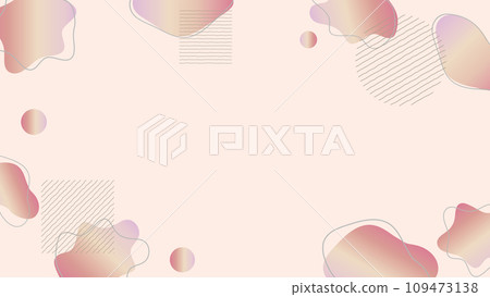 彩色漸層抽象液體形狀向量插圖集 109473138