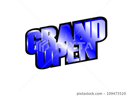 "Grand Opening" metallic design letters 109473520