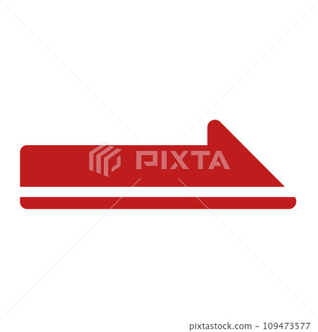 red one-sided arrow 4 109473577