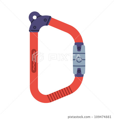 Clasp or Carabiner as Climbing Equipment for Fastening Vector Illustration Clasp or Carabiner as Climbing Equipment for Fastening Vector Illustration 109474881