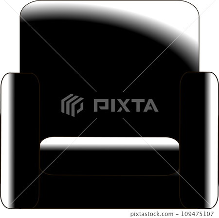 black leather sofa (single seat) black leather sofa (single seat) 109475107