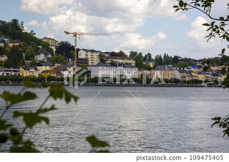 View of the city of Gmunden from Lake Traunsee View of the city of Gmunden from Lake Traunsee 109475405