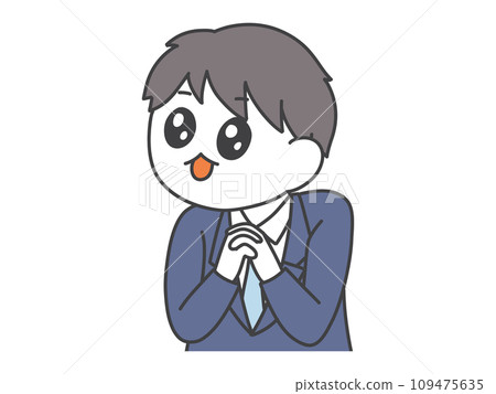 一個男人跪著禱告的插圖 109475635