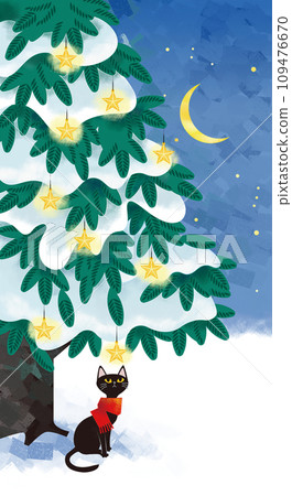 樅樹上的黑貓 109476670