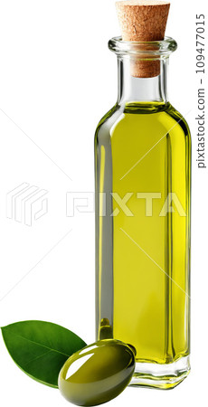 玻璃瓶中的橄欖果和橄欖油 109477015
