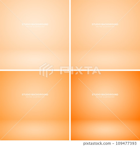 Empty yellow studio abstract backgrounds with spotlight effect. Product showcase backdrop. Stage lighting. Vector illustration 109477393