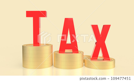 Tax on coins for Business concept 3d rendering 109477451