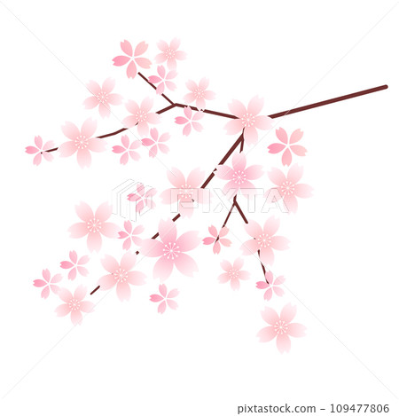 櫻花新年賀卡日本圖案圖標 109477806