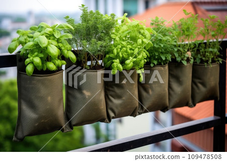 Growing greenery on your own balcony Growing greenery on your own balcony 109478508