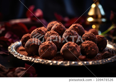 Tasty sweet chocolate truffles Tasty sweet chocolate truffles 109478526