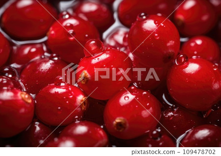 Cranberry berries close-up 109478702