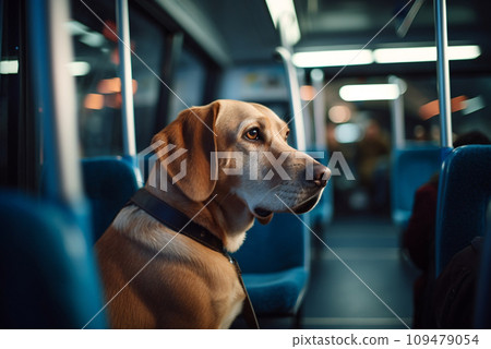 AI-generated content. Dog transportation in public transport 109479054