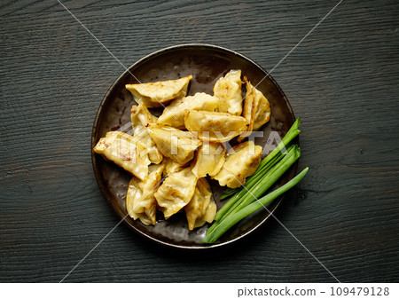 plate of asian dumplings plate of asian dumplings 109479128