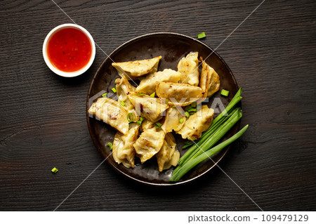 plate of asian dumplings plate of asian dumplings 109479129
