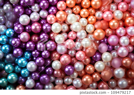 Multicolored shiny mother-of-pearl wall background with pearls Multicolored shiny mother-of-pearl wall background with pearls 109479217