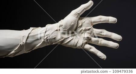 White plaster figure of a human hand White plaster figure of a human hand 109479336