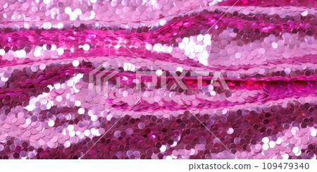 Banner with shiny pink fabric 109479340