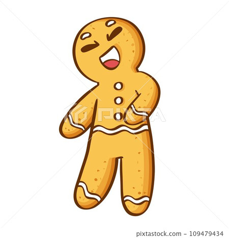 Gingerbread man cookies. Vector illustration on a white background 109479434