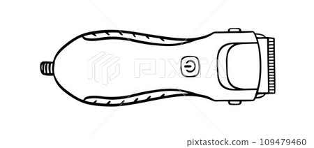 A pet grooming machine. Pet grooming. Doodle style hand drawn. Vector illustration. A pet grooming machine. Pet grooming. Doodle style hand drawn. Vector illustration. 109479460