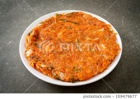 Korean Kimchi pancake or Kimchijeon 109479677