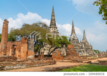 Wat Phra Sri Sanphet Temple in the precinct of Sukhothai Historical Park, a UNESCO World Heritage Site in Thailand Wat Phra Sri Sanphet Temple in the precinct of Sukhothai Historical Park, a UNESCO World Heritage Site in Thailand 109480016