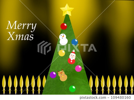 watercolor big christmas tree watercolor big christmas tree 109480160