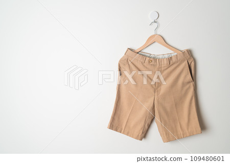 short pants hanging on wall short pants hanging on wall 109480601