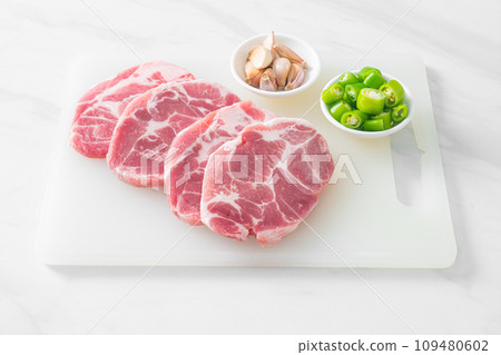 fresh pork neck raw or collar pork fresh pork neck raw or collar pork 109480602