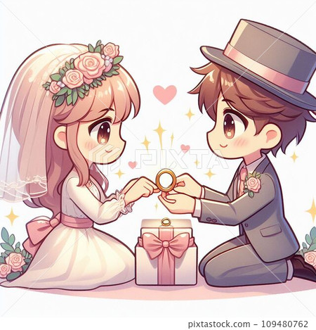 wedding marriage ring exchange 109480762