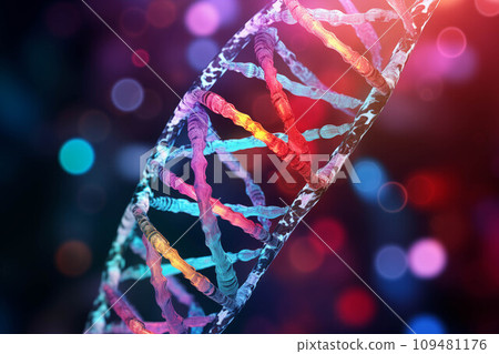 AI-generated content. A Vibrant Close-Up of a Multicolored Structure with Blurry Lights in the Background Created With Generative AI Technology Generative AI. Created with generative AI technology 109481176