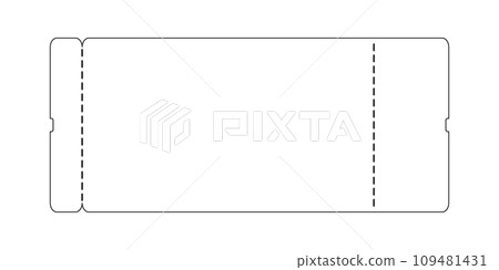Raffle, coupon, promocode icon. Ticket mockup for boarding on airplane, concert, cinema, museum, festival, theater, circus, exhibition isolated on white background Raffle, coupon, promocode icon. Ticket mockup for boarding on airplane, concert, cinema, museum, festival, theater, circus, exhibition isolated on white background 109481431