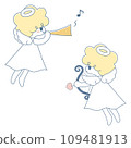 Illustration material of cute angels 109481913