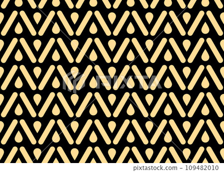 Abstract geometric pattern. A seamless vector background. Gold and black ornament. Graphic modern pattern. Simple lattice graphic design Abstract geometric pattern. A seamless vector background. Gold and black ornament. Graphic modern pattern. Simple lattice graphic design 109482010