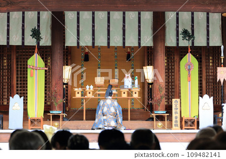 Nishinomiya Shrine View of the main hall from the worship hall 109482141