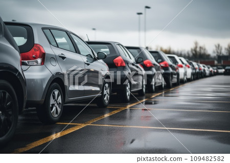 Traffic jam, queue on the road Traffic jam, queue on the road 109482582