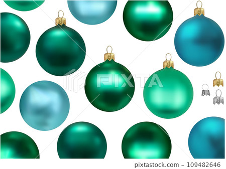 Set of Turquoise Christmas Balls without Motif Set of Turquoise Christmas Balls without Motif 109482646