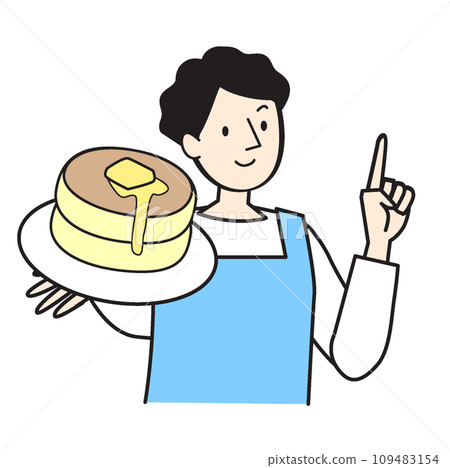 Simple person illustration man cooking 109483154