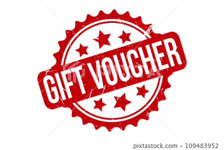 Gift Voucher Rubber Stamp Seal Vector 109483952