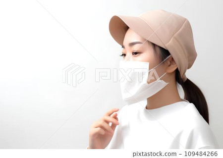 採取措施對抗花粉的女性 AI 生成 採取措施對抗花粉的女性 AI 生成 109484266