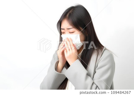 採取措施對抗花粉的女性 AI 生成 採取措施對抗花粉的女性 AI 生成 109484267