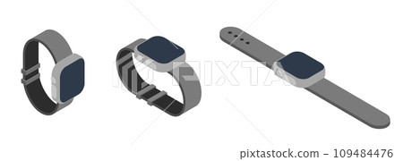 Isometric illustration: smart watch Isometric illustration: smart watch 109484476