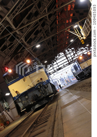 EF64 electric locomotives standing in a retro depot_Photographed on November 25, 2023 EF64 electric locomotives standing in a retro depot_Photographed on November 25, 2023 109485893